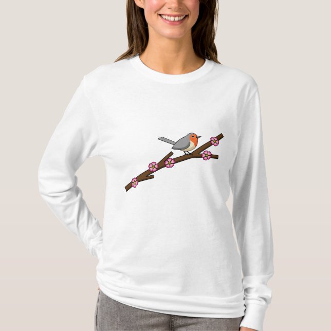 Robin on Sakura T-Shirt (Front)