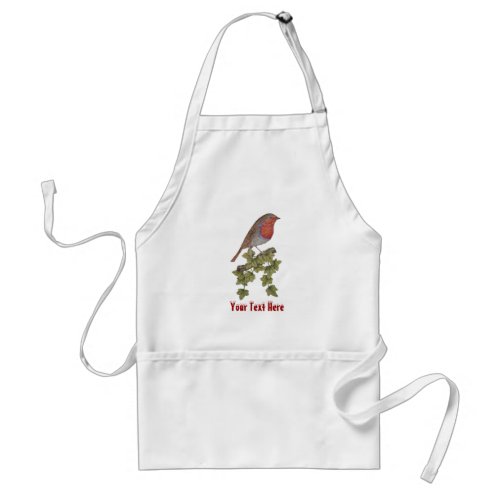 Robin perched on ivy leafs wild birds adult apron