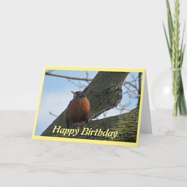 Robin Photography Birthday Card (Front)