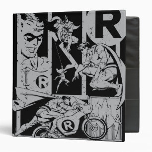 Robin - Picto Grey 3 Ring Binder