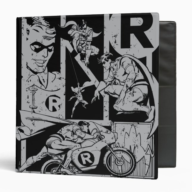 Robin - Picto Grey 3 Ring Binder (Front/Inside)