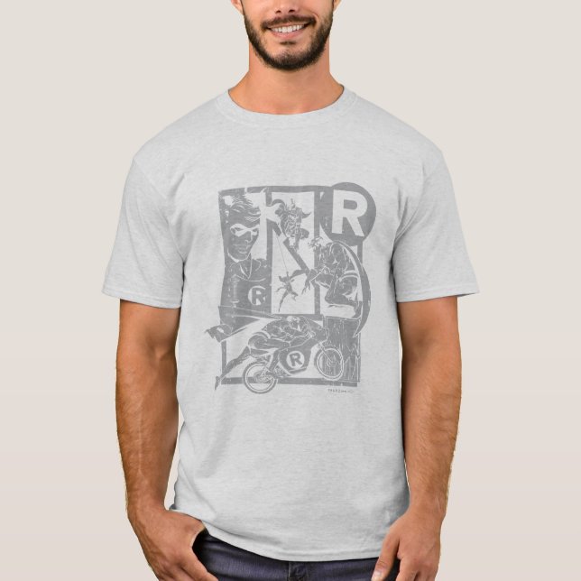 Robin - Picto Grey T-Shirt (Front)