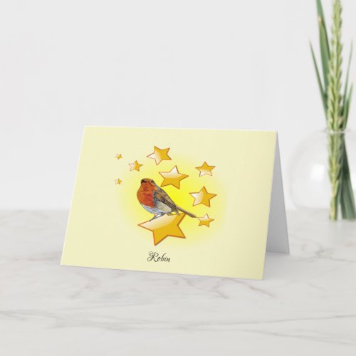 Robin Red Breast Bird is a Star  Card