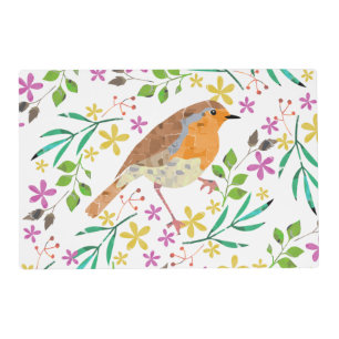 Robin Red Breast, bird of Christmas Placemat