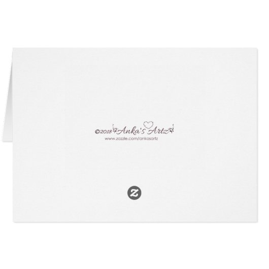 Robin Red Breast Folded Christmas Card (Back Horizontal)