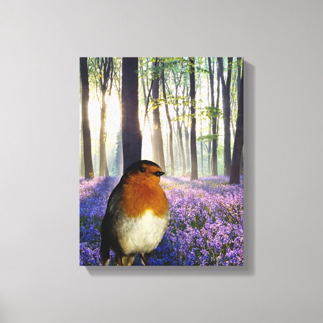 Robin red-breast image for wrapped canvas print (Front)