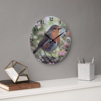 Robin Red Breast In Nature | Trees And Flowers