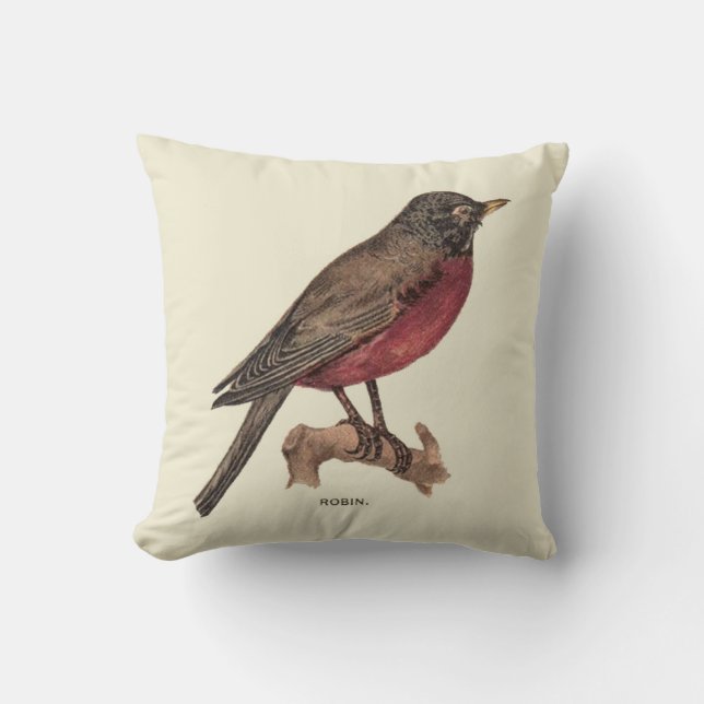 Robin Red Breast Pillow (Front)
