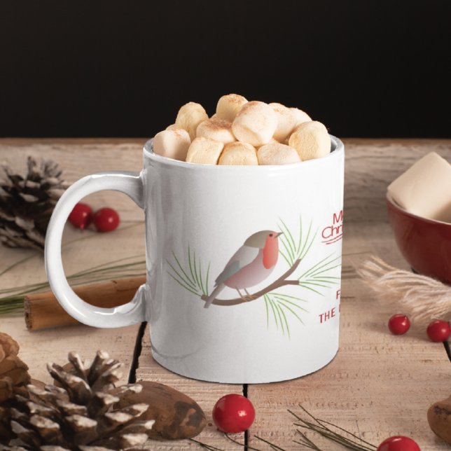 Robin Redbreast and Merry Christmas typography  Coffee Mug (Creator Uploaded)