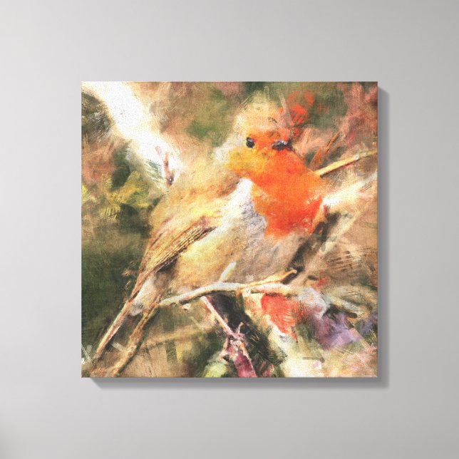Robin Redbreast Canvas Print (Front)