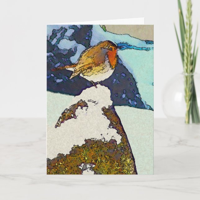 Robin Redbreast Christmas Card (Front)