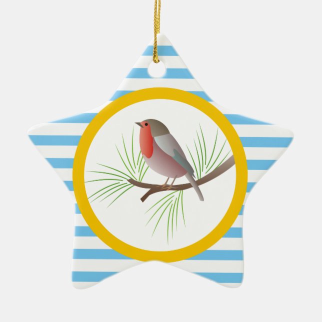 Robin Redbreast custom ornaments (Front)