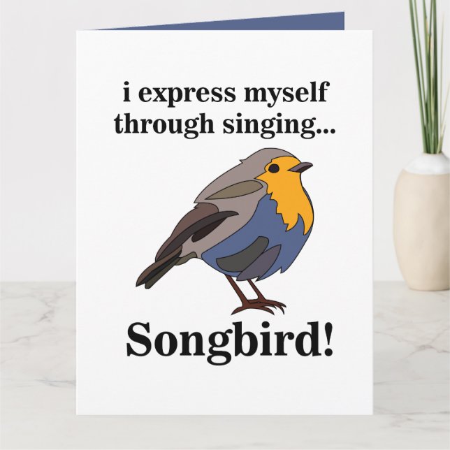 Robin Redbreast Songbird Card (Front)