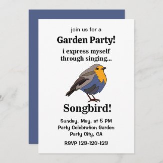 Robin Redbreast Songbird Garden Party