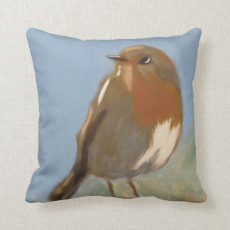 Robin Redbreast Throw Pillow
