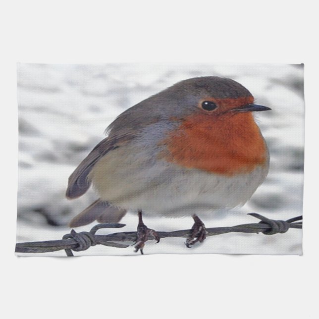 Robin Redbreast Towel (Horizontal)