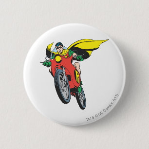 Robin Rides 2 Pinback Button