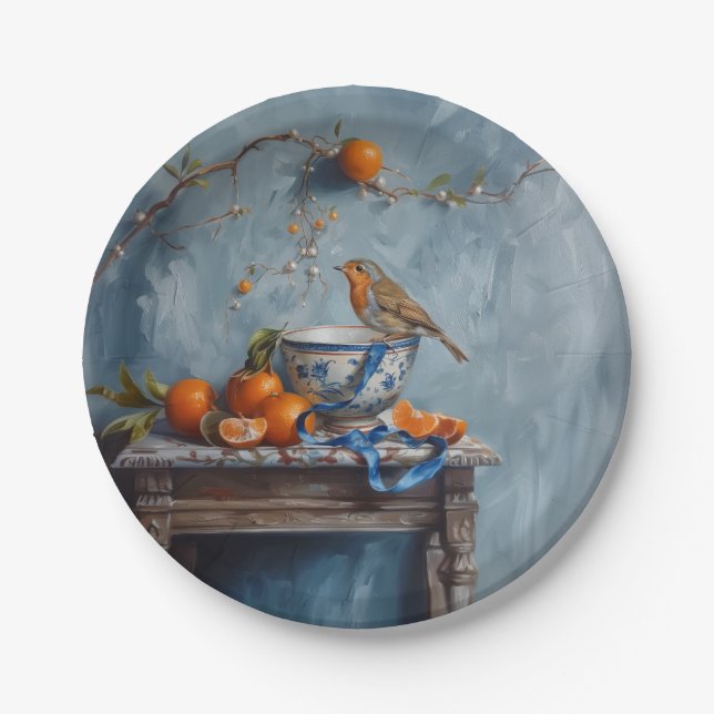 Robin - Round Paper Plates (Front)
