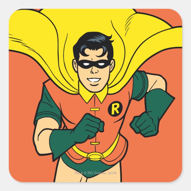 Robin Running Square Sticker (Front)