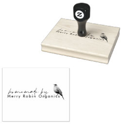 Robin Script Homemade By Rubber Stamp | Zazzle