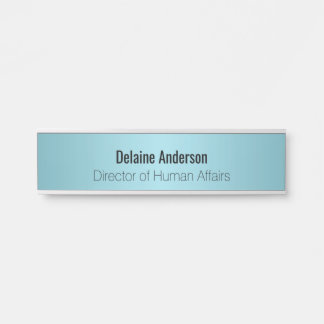 Robin Shell Blue Metallic Personalized Name Plate