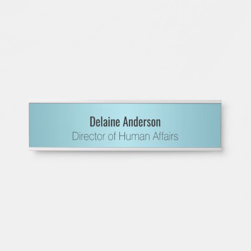 Robin Shell Blue Metallic Personalized Name Plate