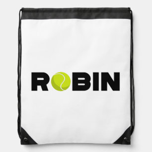 Robin Tennis Drawstring Bag