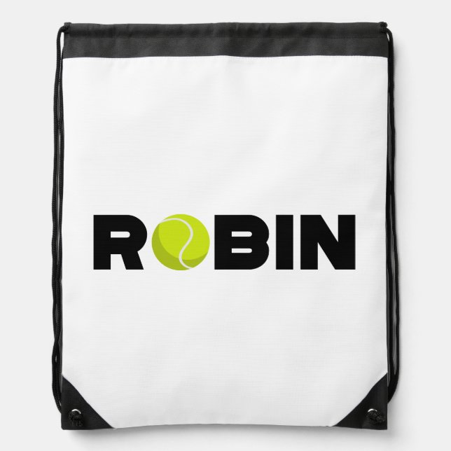 Robin Tennis Drawstring Bag (Front)