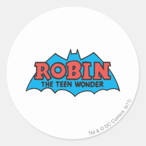 Robin The Teen Wonder Logo Classic Round Sticker