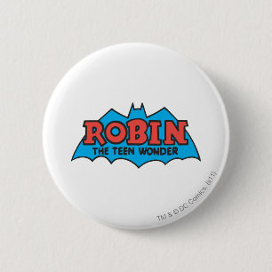 Robin The Teen Wonder Logo Pinback Button