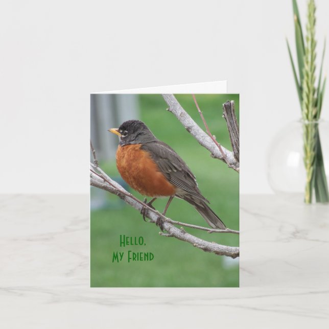 Robin, Thinkin" of You, Cheer Card (Front)