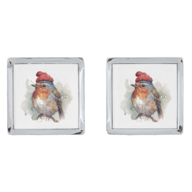 Robin Winter Delight Cufflinks (Front)