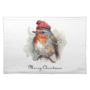 Robin Winter Delight, custom Cloth Placemat