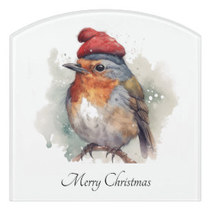 Robin Winter Delight, custom Door Sign