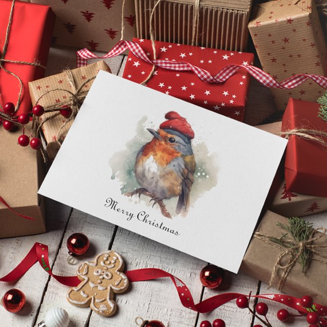 Robin Winter Delight, custom Holiday Postcard (Creator Uploaded)