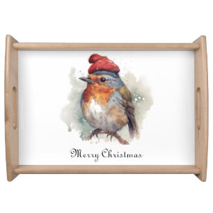 Robin Winter Delight, custom Serving Tray