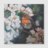 Robin with cherry blossom (Front)