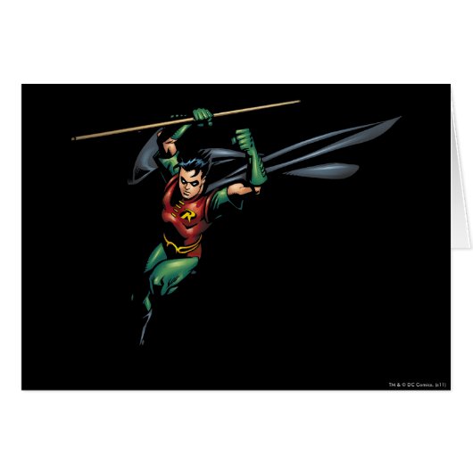 Robin with Staff - Leaps Cards (Front Horizontal)