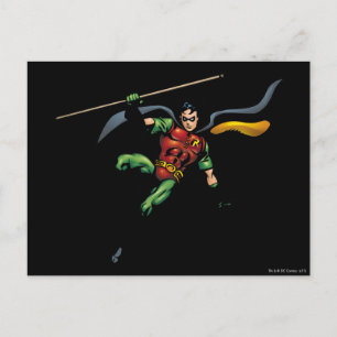 Robin with Staff Postcard