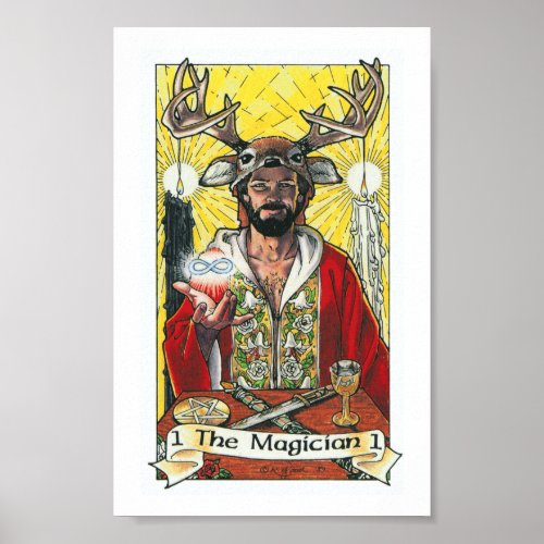 Robin Wood Tarot _ Major 1 The Magician Poster