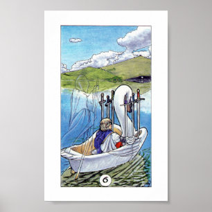 Robin Wood Tarot - Six of Swords Poster