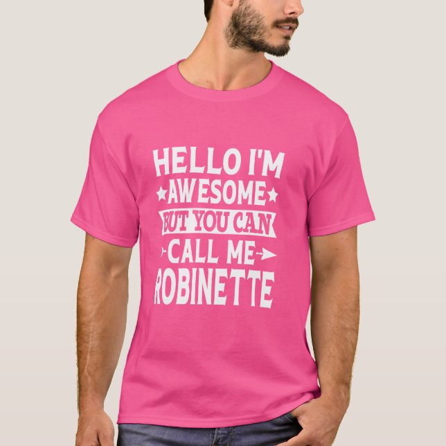 Robinette Surname Robinette Family Last Name Robin T-Shirt (Front)