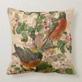 Robins 1896 throw pillow