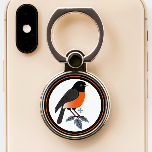 Robins And Flowers Phone Ring Stand