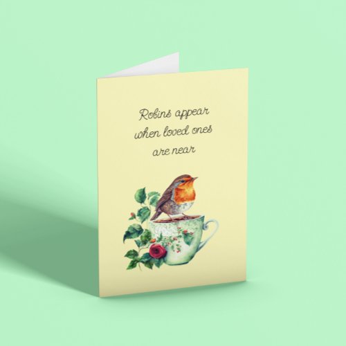 Robins Appear Sympathy Card