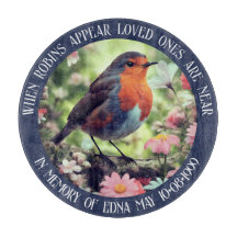 Robins Appear When Loved Ones Are Near Blue Glass