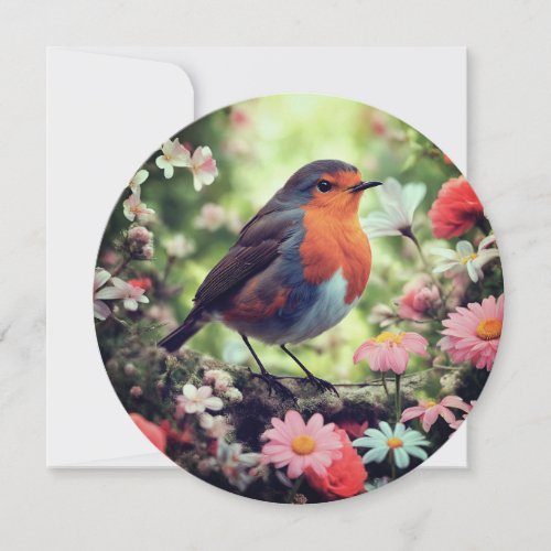 Robins Appear When Loved Ones Are Near  Round Holiday Card