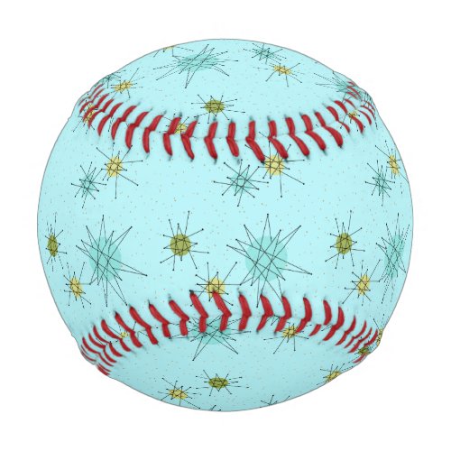Robins Egg Blue Atomic Starbursts Baseball