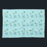 Robin's Egg Blue Atomic Starbursts Kitchen Towels<br><div class="desc">This Robin’s Egg Blue Iconic Atomic Starbursts Kitchen Towels pattern features iconic atomic starbursts. That’s right! The old school, robin’s egg blue colored background with gold speckles is the perfect backdrop for the vibrant turquoise, soothing celery, and kitschy pear green colored circles. The spots of color are sporadically placed in...</div>