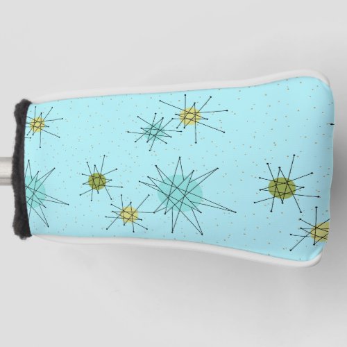 Robins Egg Blue Atomic Starbursts Putter Cover